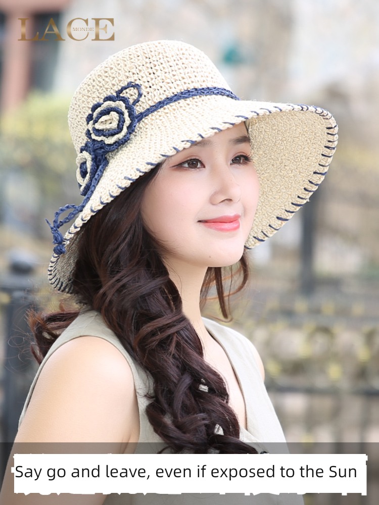 Women summer Foldable sunshade New products Grass hat