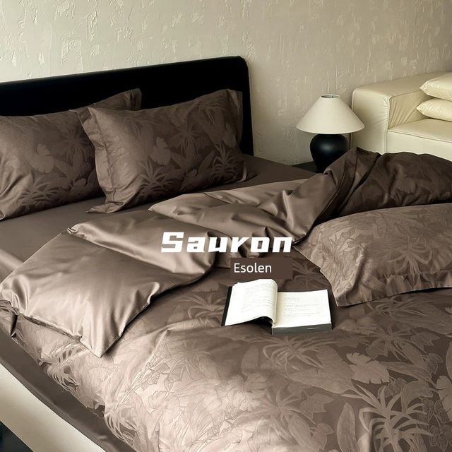 High-end 210S Gongsai jacquard velvet cotton four-piece set 100% cotton pure cotton bed sheet cover four-season bedding products
