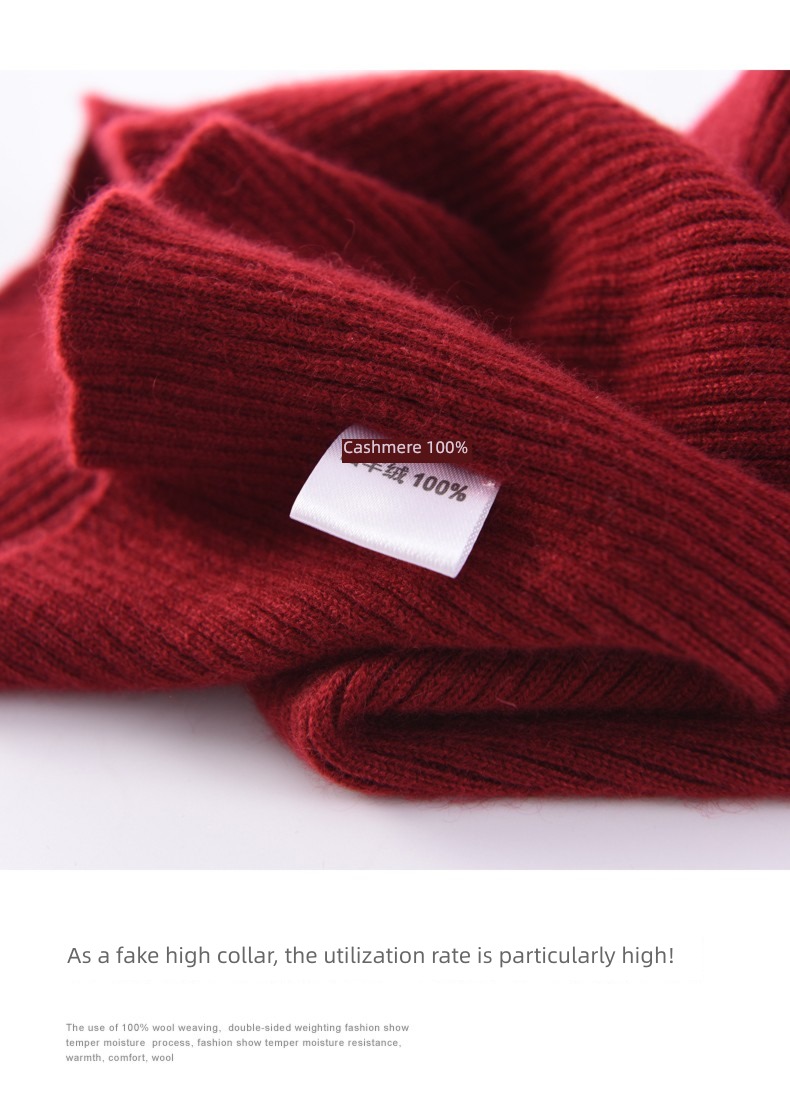 Pure cashmere winter thickening Versatile Cervical spine protection scarf