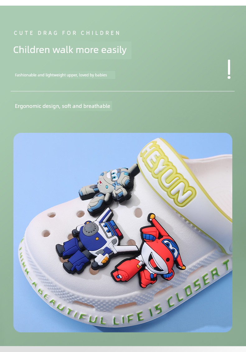 Super Hero Children's Croc Shoes Boys' Slippers Summer New Non-Slip Soft Sole Sandals Baby Boys Beach Shoes — 5