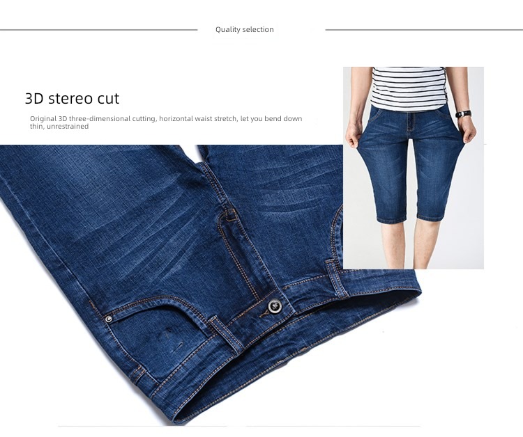 full marks summer Thin money elastic foreign trade Fattening Men's trousers