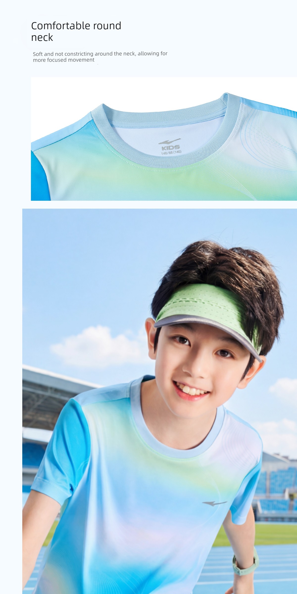 Hongxing Erke Kidsren's Clothing Kidsren's Short-Sleeved T-Shirt Boys' Sports Quick-Drying Clothing Summer New Youth Girls' Tops — 13