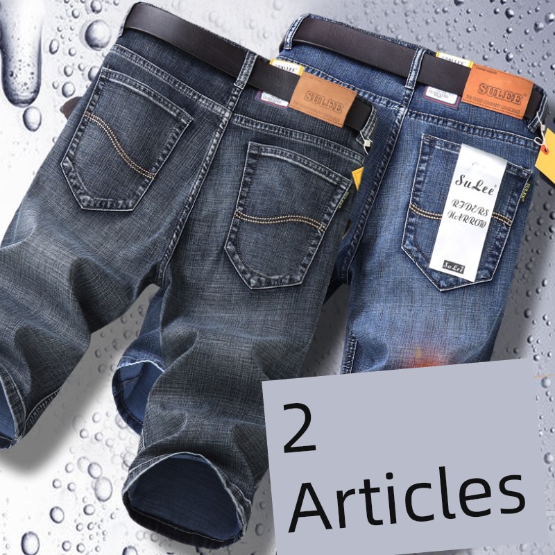 full marks summer Thin money easy Straight cylinder Denim shorts