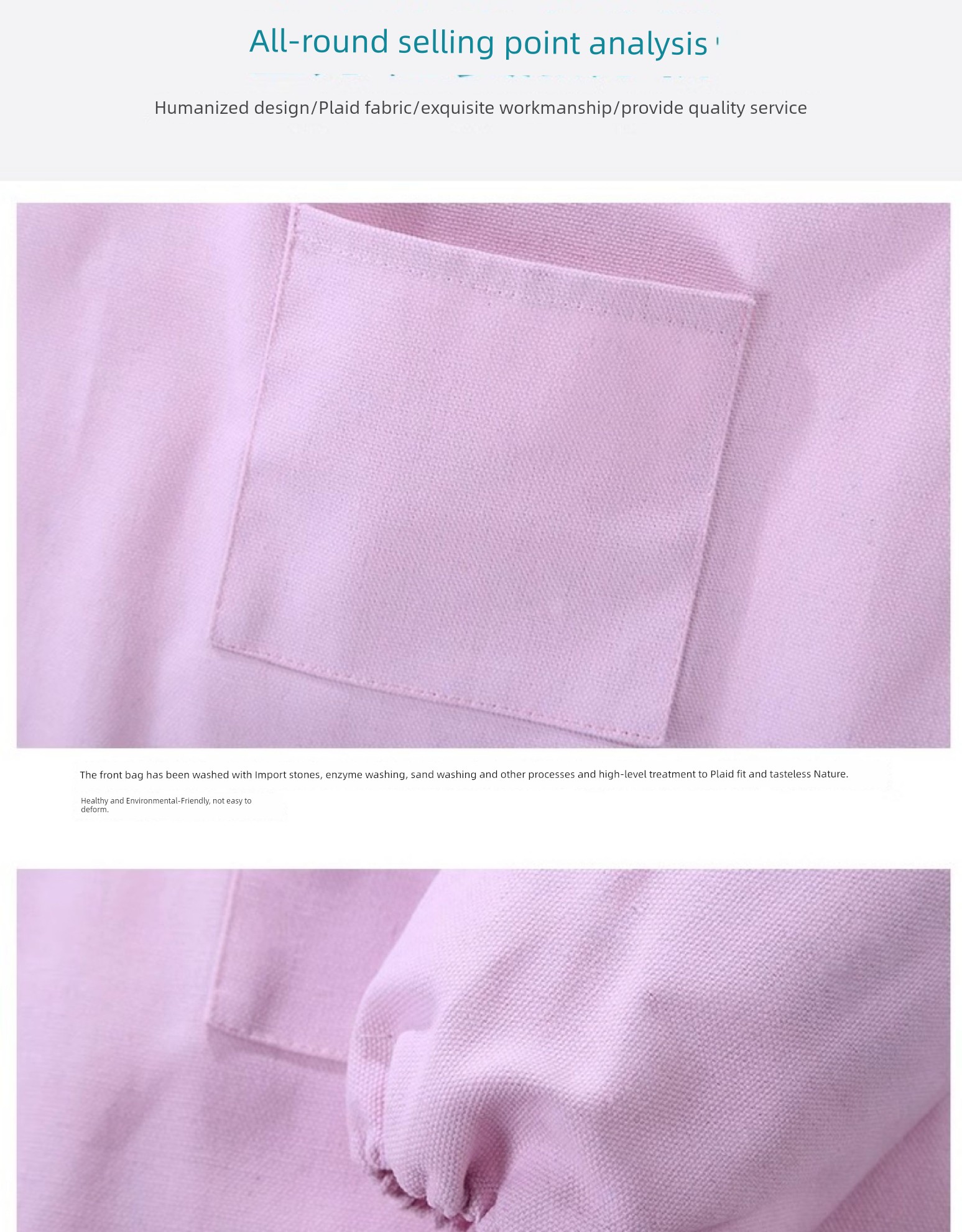 Kids Cotton Canvas Apron Sleeves Creative Apron Painting Apron Kids Chef Suit Chef Cap Printed Logo — 4