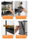 Black kitchen corner shelf without punching tripod stainless steel seasoning rack countertop corner storage rack multi-layer