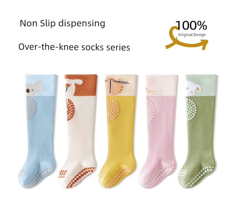 Baby Knee-High Socks for Spring and Autumn, Non-Slip, Over-The-Knee Floor Socks, Class A, Non-Tightening, Knee Protection, Crawling and Walking Cartoon — 3