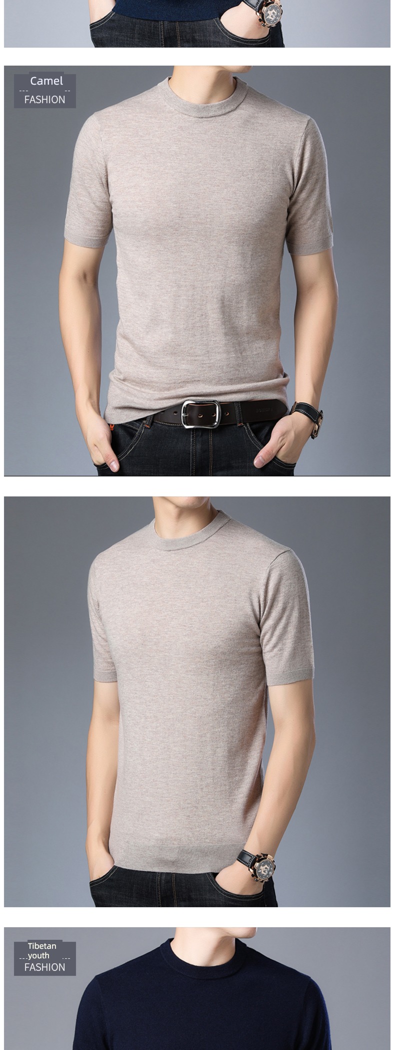Autumn and winter Round neck Thin money Half sleeve Compassionate pure cardigan