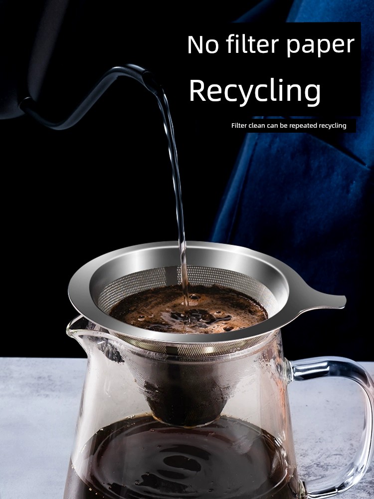 咖啡漏鬭咖啡濾網濾盃手沖咖啡器具套裝免濾紙超細加密咖啡過濾器