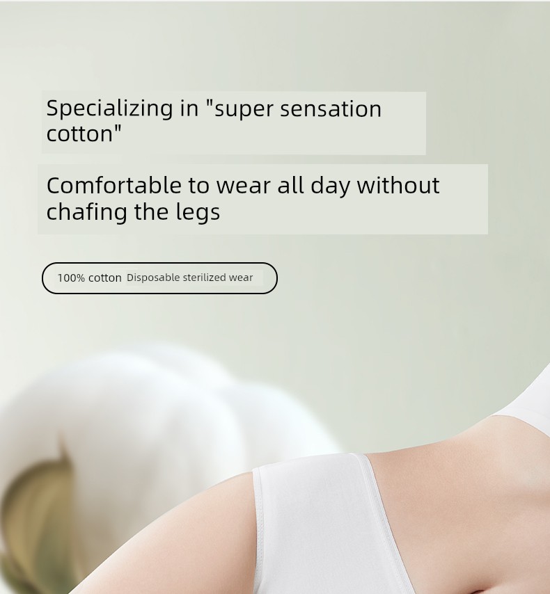 【New Customer】October Crystal Disposable Underwear, Pure Cotton, Mid-High Waist, Women's Style, No-Wash, Ready-To-Wear, Eo, Postpartum, Maternity — 4