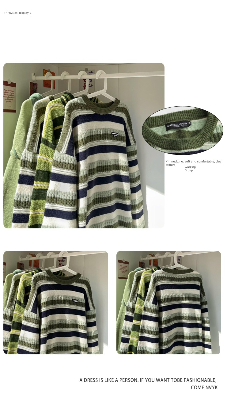 easy Li personality ulzzang Round neck Sweater sweater