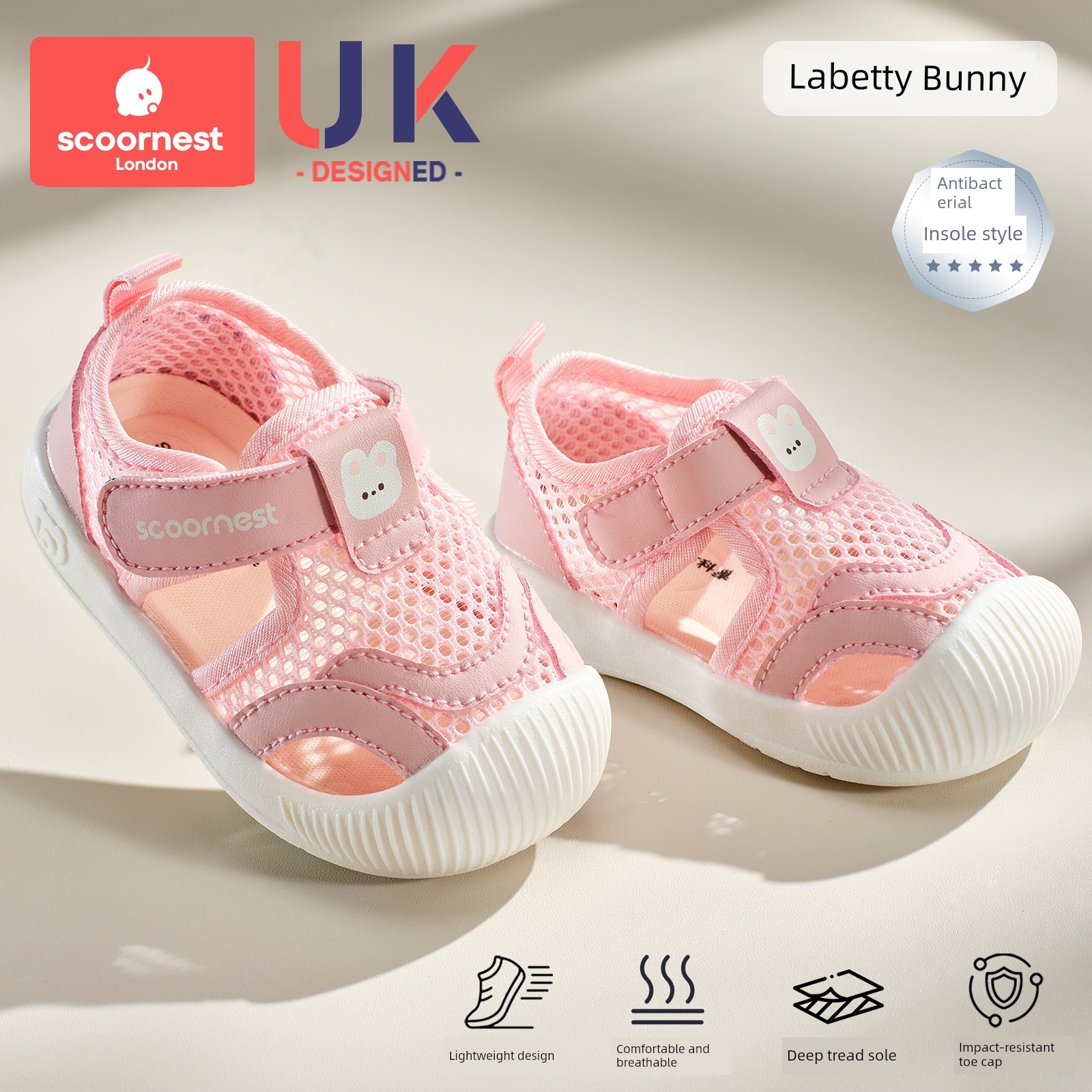 Kechao Kidsren's Baby Toddler Shoes Spring and Summer Functional Shoes for Boys and Girls with Soft Soles Indoor Baby Breathable Mesh Anti-Slip Shoes — 3