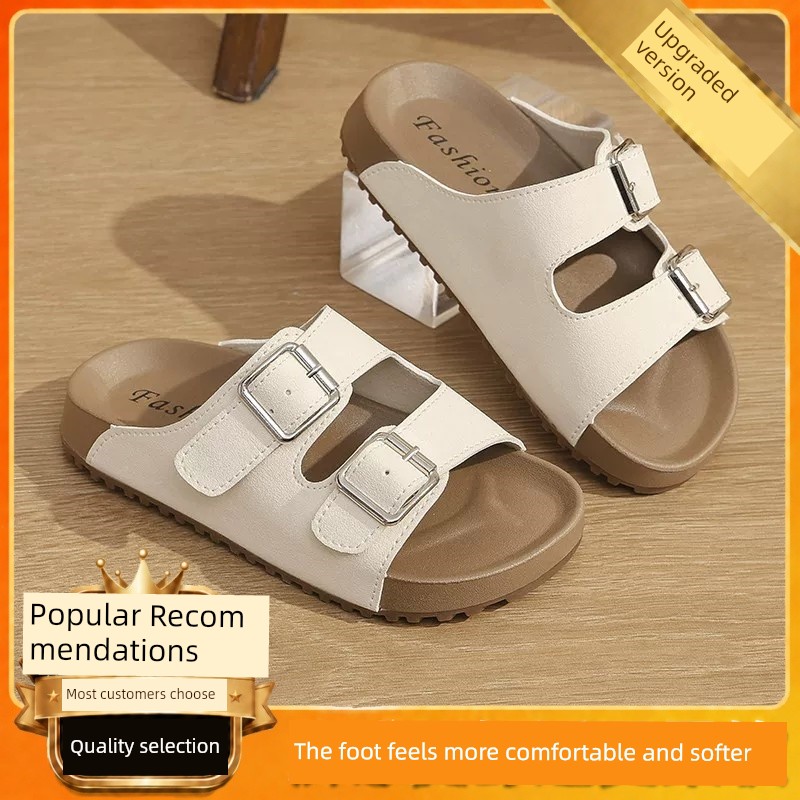Official Brand Children's Outdoor Birkenstock-Style Sandals for Girls, 2026 Summer Non-Slip Wear-Resistant Beach Sandals — 8