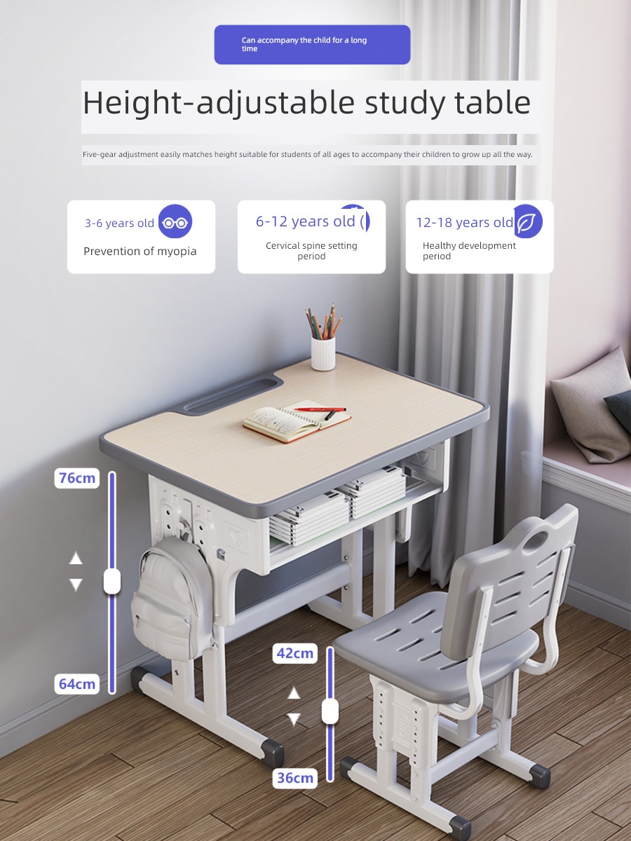 children Learning table pupil desk household desks and chairs suit Simplicity Liftable task Desk male girl