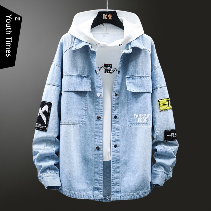 Long sleeve Korean version trend student teenagers cowboy shirt