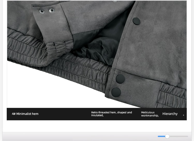 Filature Autumn and winter Button easy BF wind Bomb Street Suede