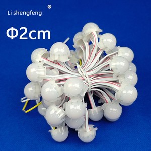 2cm Milky White Semi-Spherical Point Light Source, Red Shell Waterproof Led Marquee Letter Light String with Exposed Per