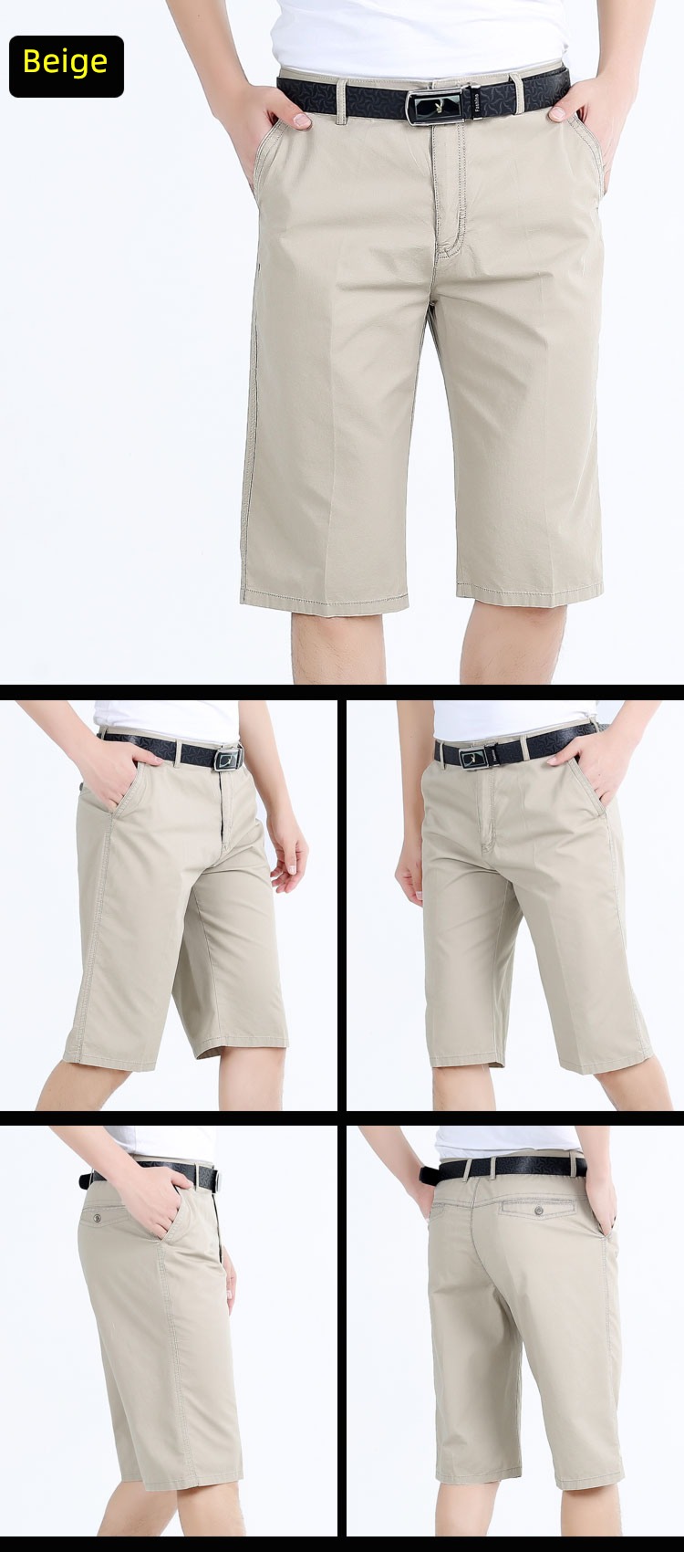 pure cotton dad 7 points Middle aged man suit shorts