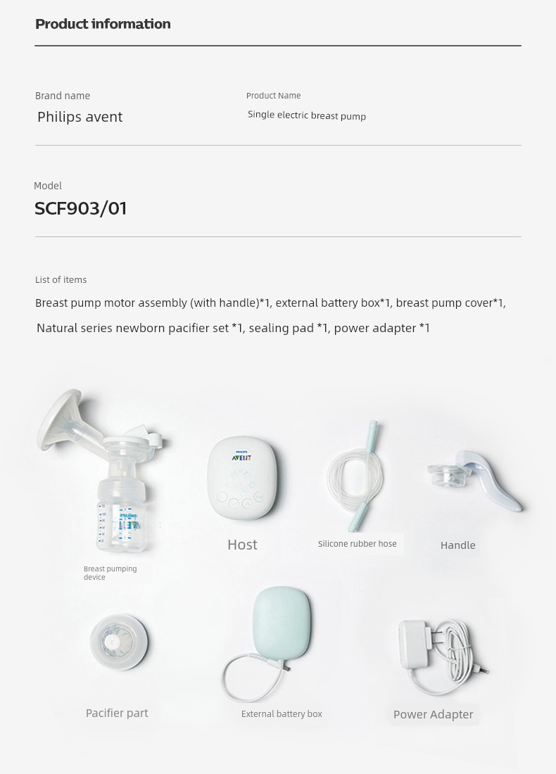 Philips AVENT Genuine Goods Electric Manual Dual-Use Breast Pump Bass Portable Unilateral Massage Milking Breast Pump — 29