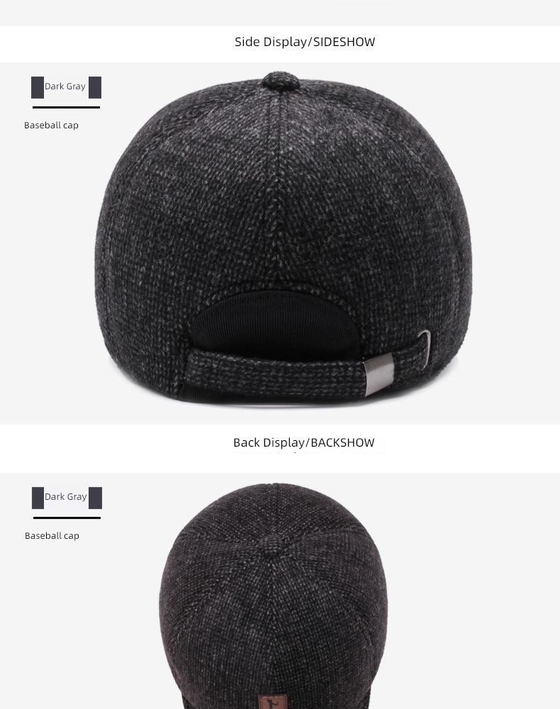 man Autumn and winter dad old man Cold proof Ear protection Hat