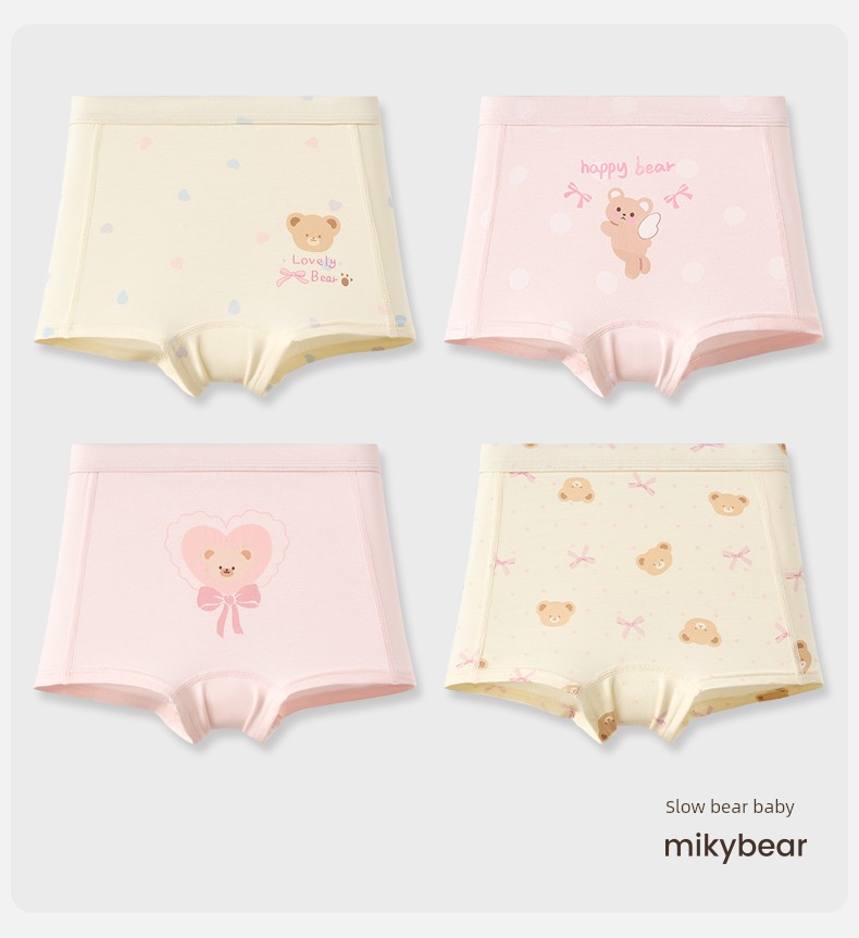 Girls' Underwear, Kidsren's Modal Boxer Shorts, Medium and Large Kidsren's Underwear, Baby Girls' Boxer Briefs, Summer Thin Style — 24