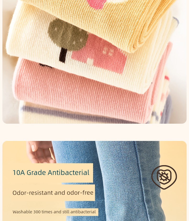 Children's Socks, Pure Cotton Socks, Girls' Baby Autumn Thin Breathable Long Socks, Little Girls' High Tube Autumn Cotton Socks, Kidsren's Socks — 8