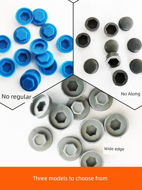 Drill tail screw waterproof cap hexagonal dovetail self-tapping nail color steel resin tile nail plastic protective cap wide edge free shipping