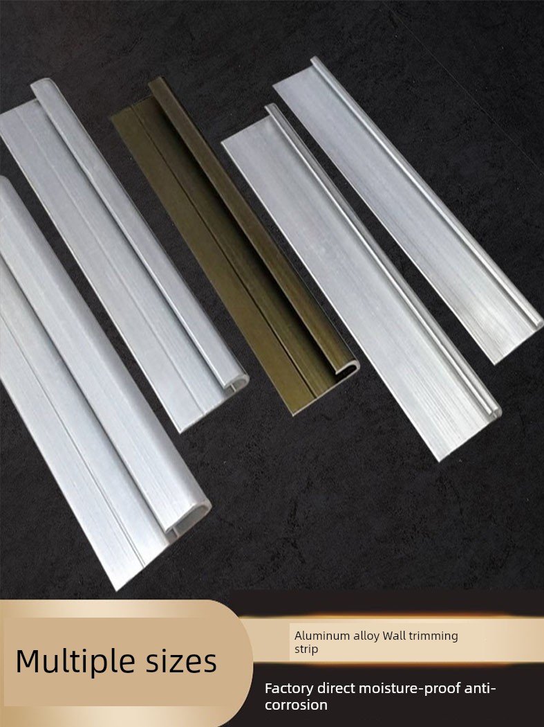 PVC Floor Blank Holding Groove Stainless Steel Card Edge Strip Edge Sealing Edge Closing Metal Strip Aluminum Alloy Wall Layering Wainscot