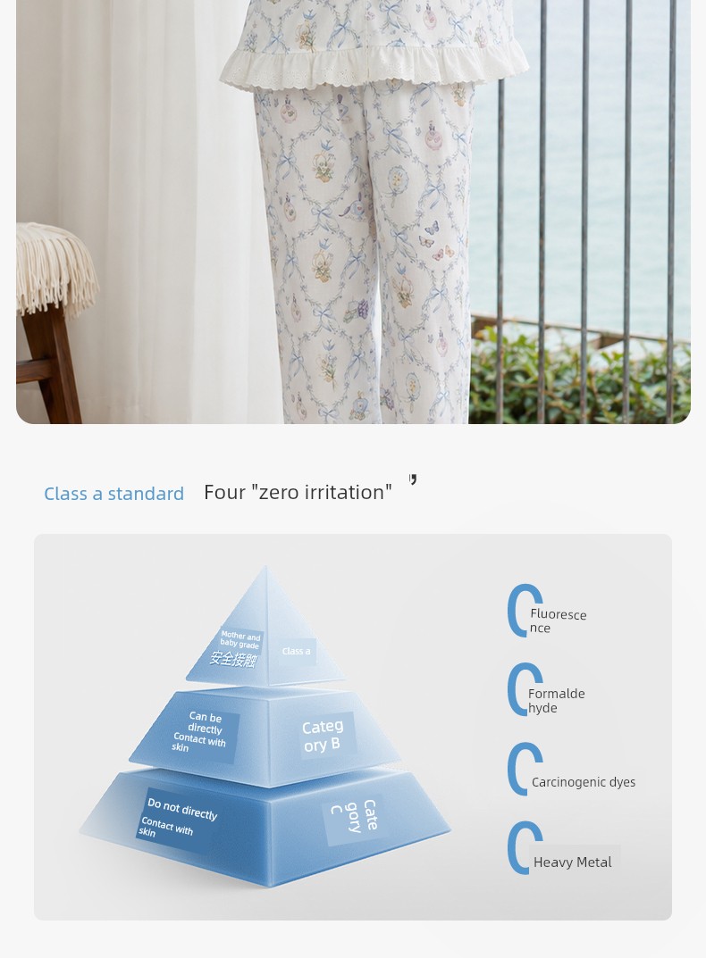 Tugtug Cotton Gauze Maternity Pajamas Autumn Thin Nursing Sleepwear Gauze Maternity Sleepwear Bamboo Cotton Sweat-Absorbent Home Wear Set — 20