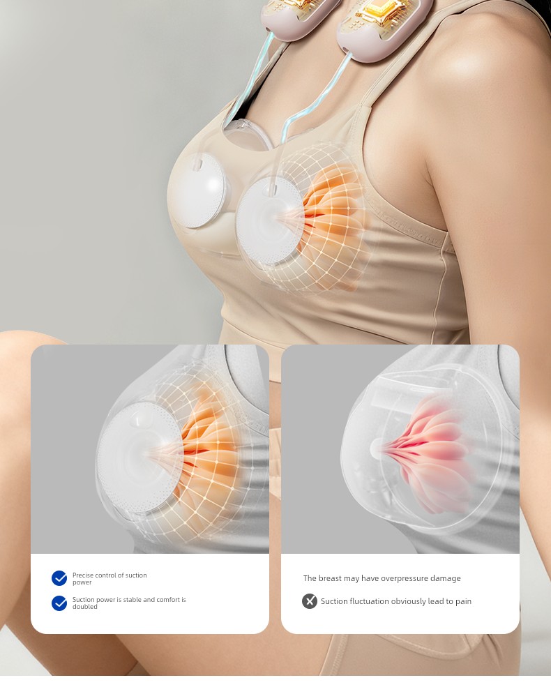 Bebebao Hands-Free Double-Sided Electric Breast Pump Fully Automatic Single-Sided Portable Breast Pump Neck-Hanging Type — 15