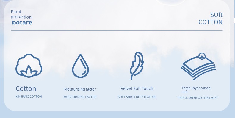 Plant-Based Cloud Soft Towel Cream Paper, Specially Designed for Newborns, Moisturizing Soft Tissue, Baby Facial Tissue, Ultra-Soft Tissue Paper — 3