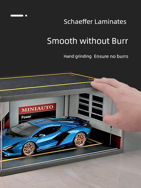 1 18 parking lot storage box dustproof garage model storage display cabinet children car toy parking space 1 24