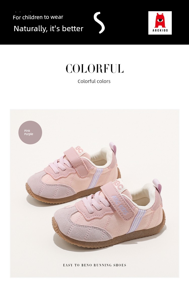 Abckids Girls' Super Stylish Shoes Children's Sneakers 2026 New Autumn Student Running Shoes with Soft Soles — 9