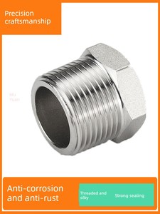 304 Stainless Steel Bushing Reducing Internal and External Thread Reducing Bushing Outer Wire Straight Joint Internal Th