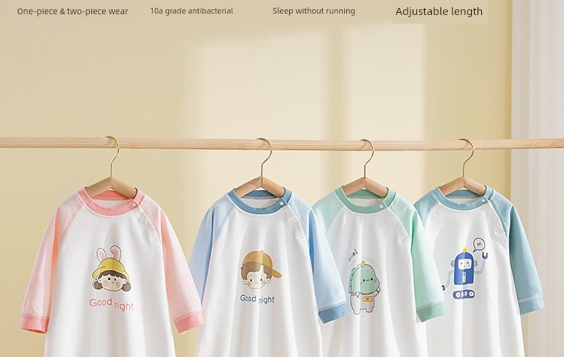 Spring and Autumn Baby Anti-Kick Quilt Homewear Air Conditioning Room Clothing Nightgown — 10