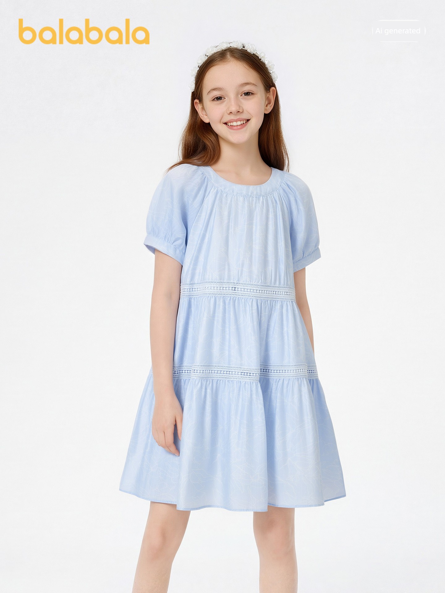 [Same Style in Shopping Malls] Balabala Kidsren's Clothing Girls' Skirts Kidsren's Dresses 2026 New Summer Princess Dresses — 2