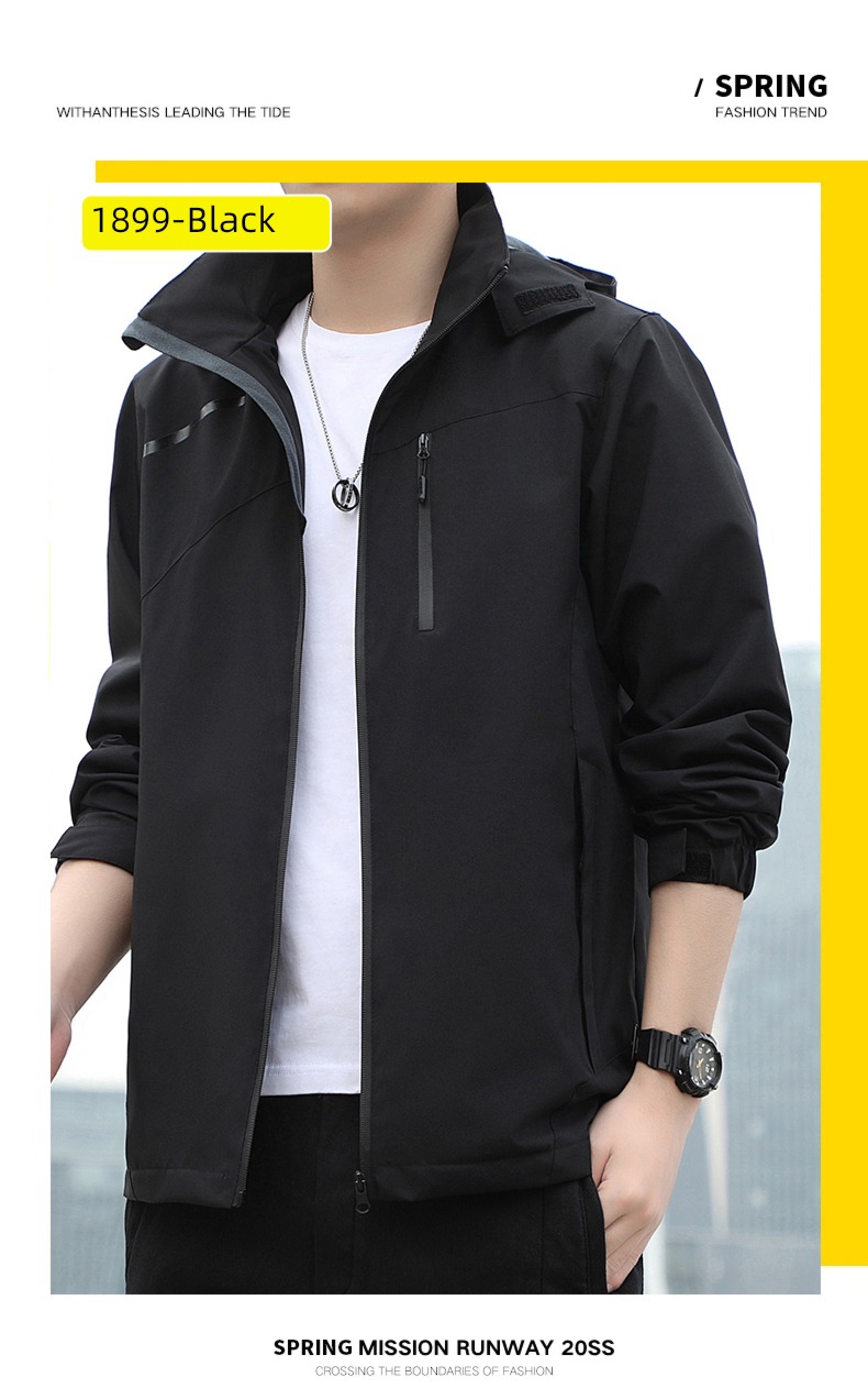 Romon autumn Hooded motion leisure time man loose coat