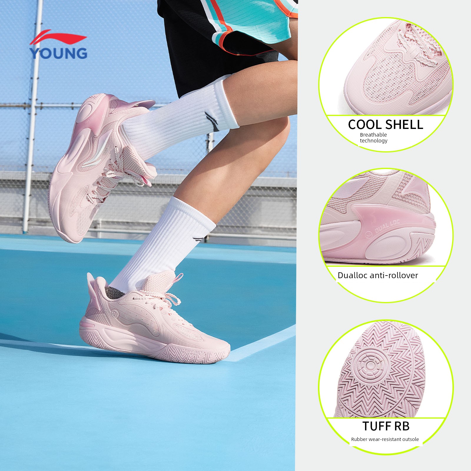 Li Ning Children's Wind Shadow 2V4 Professional Training Basketball Shoes 2026 New Model Boys and Girls Youth Sports Shoes Autumn — 5
