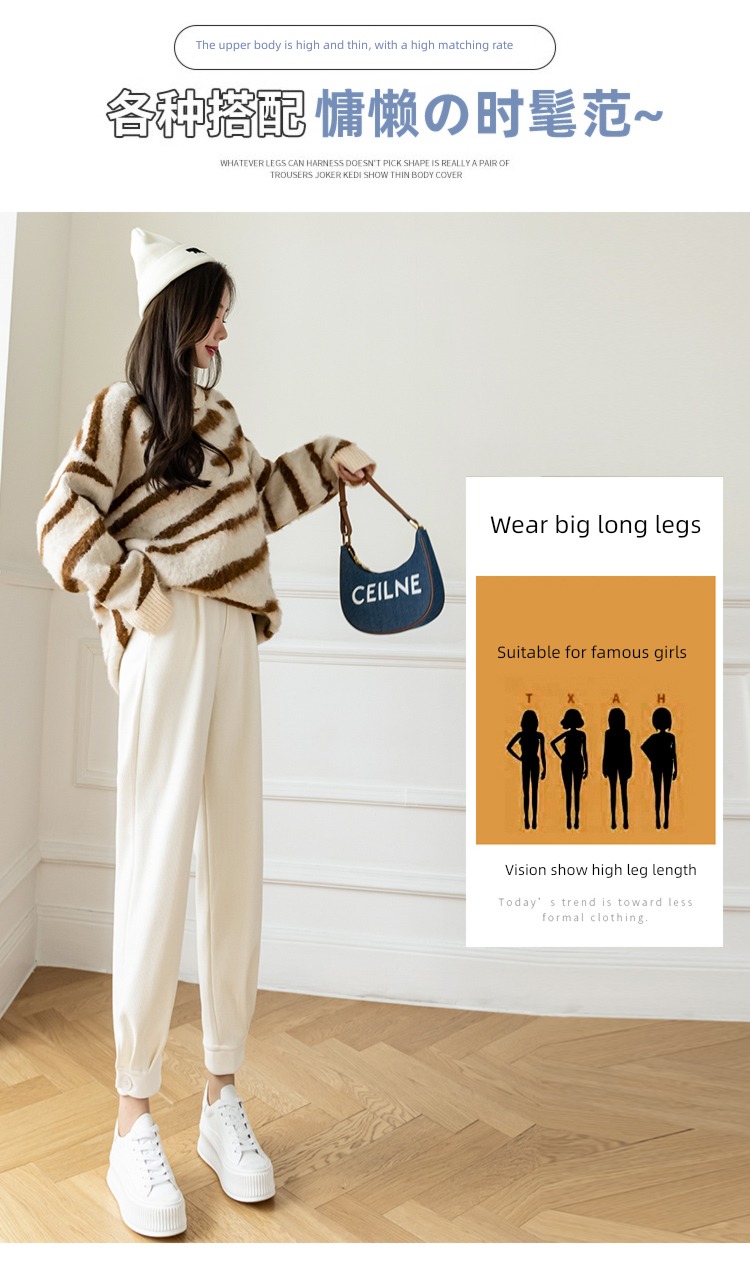 corduroy 2022 paragraph female Autumn and winter chenille  Leggings