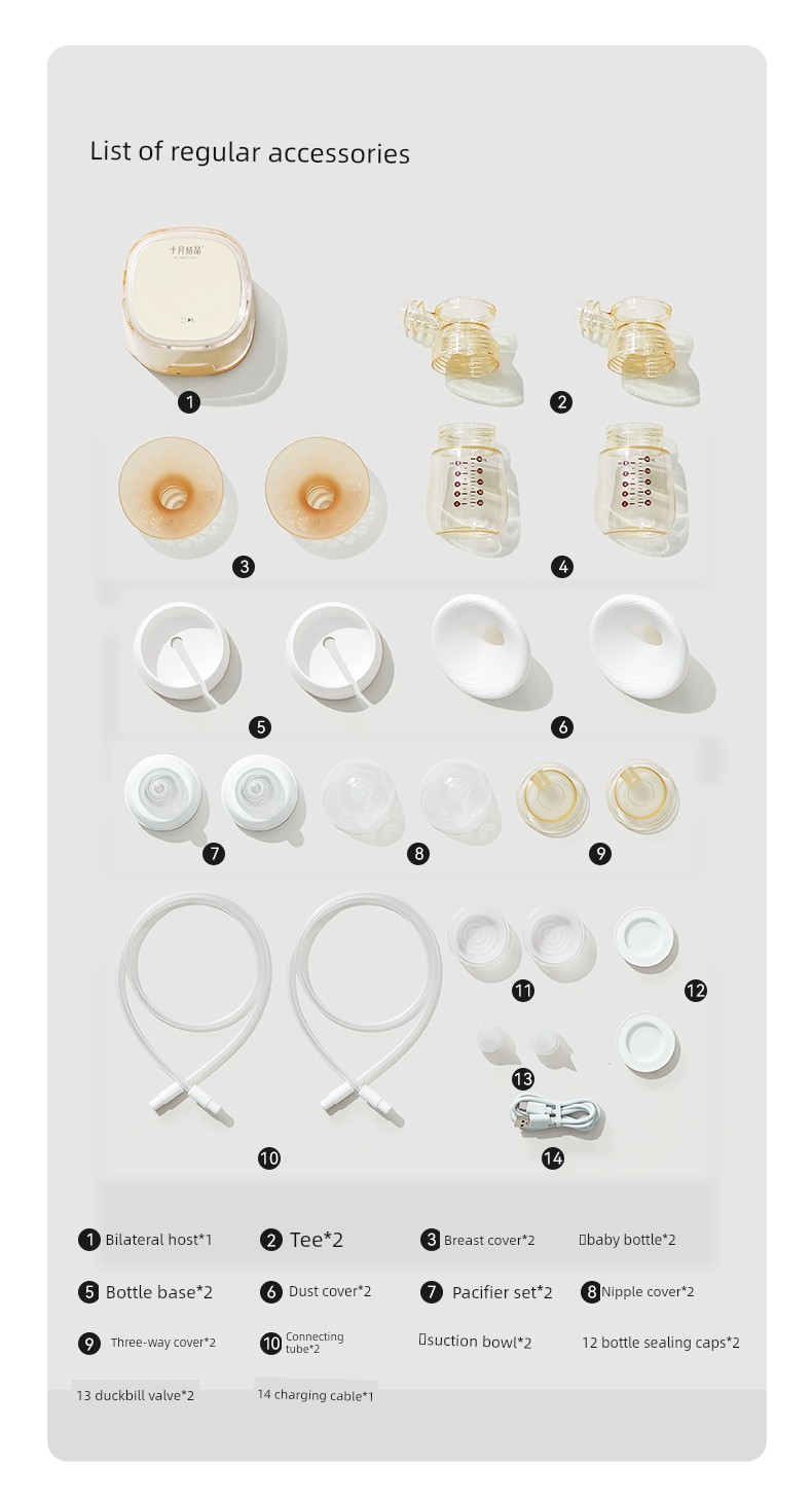 Dad's Quality Check | October Crystal P3 Double-Sided Electric Breast Pump, Fully Automatic, Painless, Hands-Free, Silent Milk Collector — 45