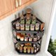 Kitchen storage rack countertop corner triangle seasoning rack corner hanging corner storage wall hanging without punching rack