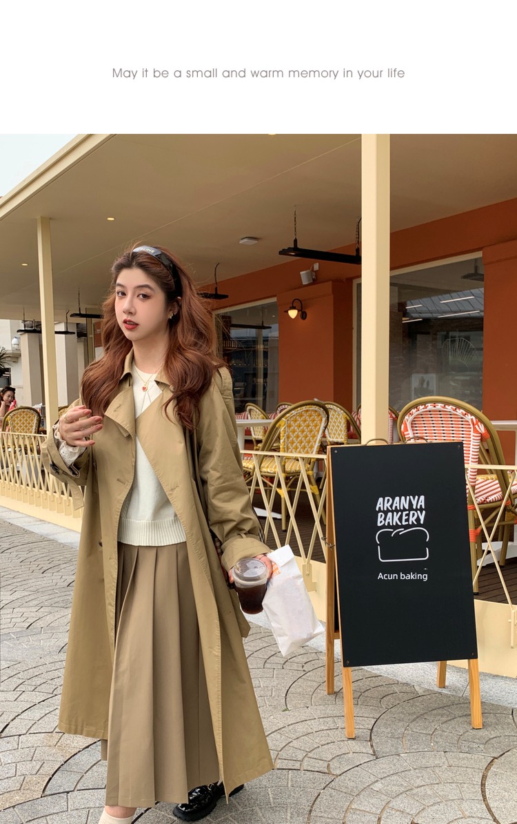 Li xiaosa Fat mm Medium and long term easy Windbreaker loose coat