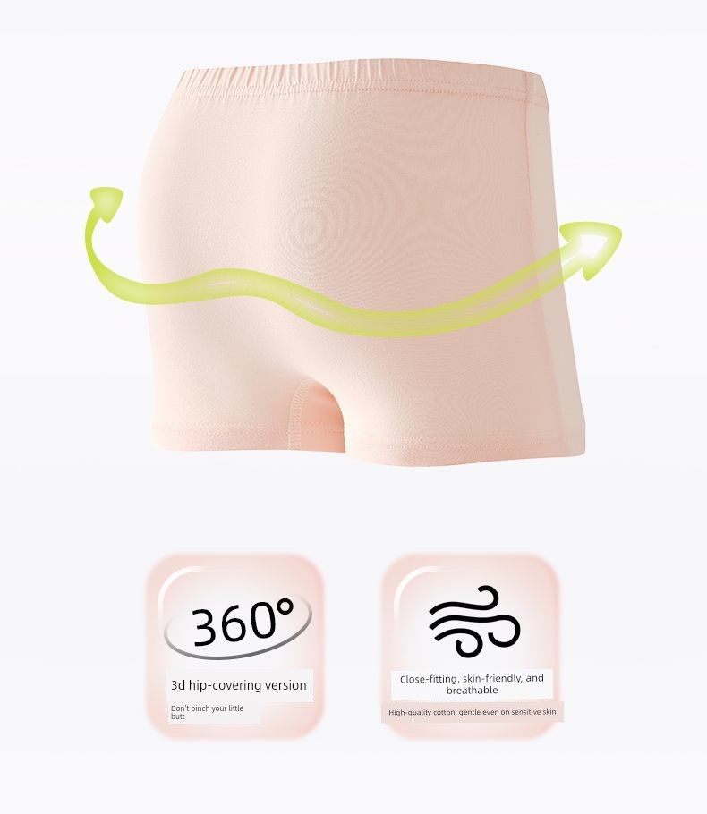 Girls' Underwear for Junior High School Students, Pure Cotton, Class A, Four-Corner Boxer Shorts That Don'T Pinch the Buttocks, for Older Girls — 12