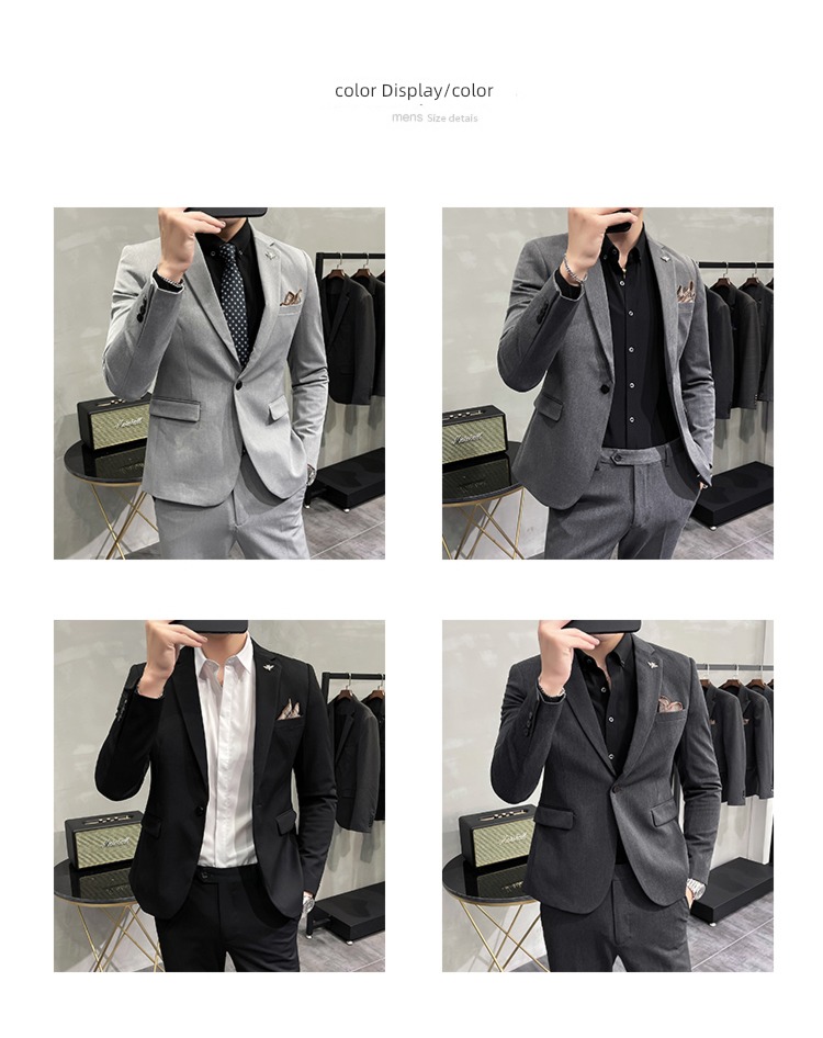 Light cooked Self-cultivation Versatile Chaopai Design sense niche man 's suit