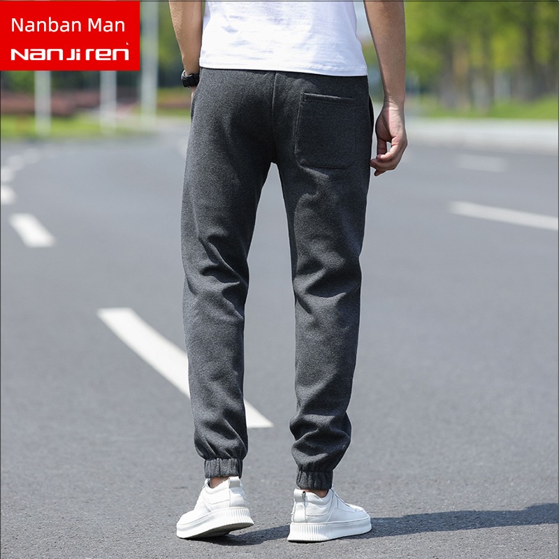 NGGGN Plush thickening Autumn and winter man Casual pants