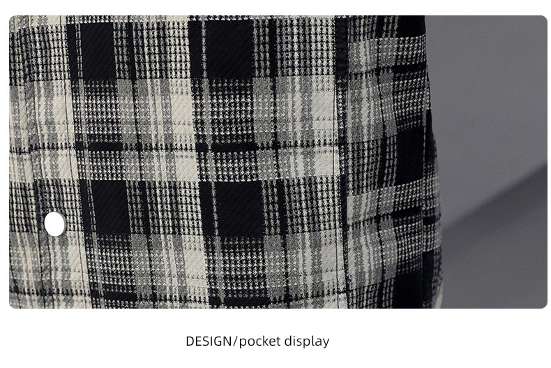 Plush lattice Flannel collar trend keep warm Self-cultivation leather clothing