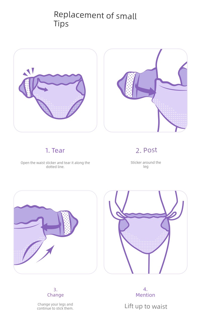 Zichu an Sleep Pants with Waist Tape, Women's Leak-Proof Sanitary Pants for Menstruation, Postpartum Pull-Up Pants with Magic Tape, Daytime Pants — 11