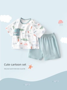 宝宝夏季套装2026新款婴幼儿薄款衣服男童女童短袖短裤儿童两件套