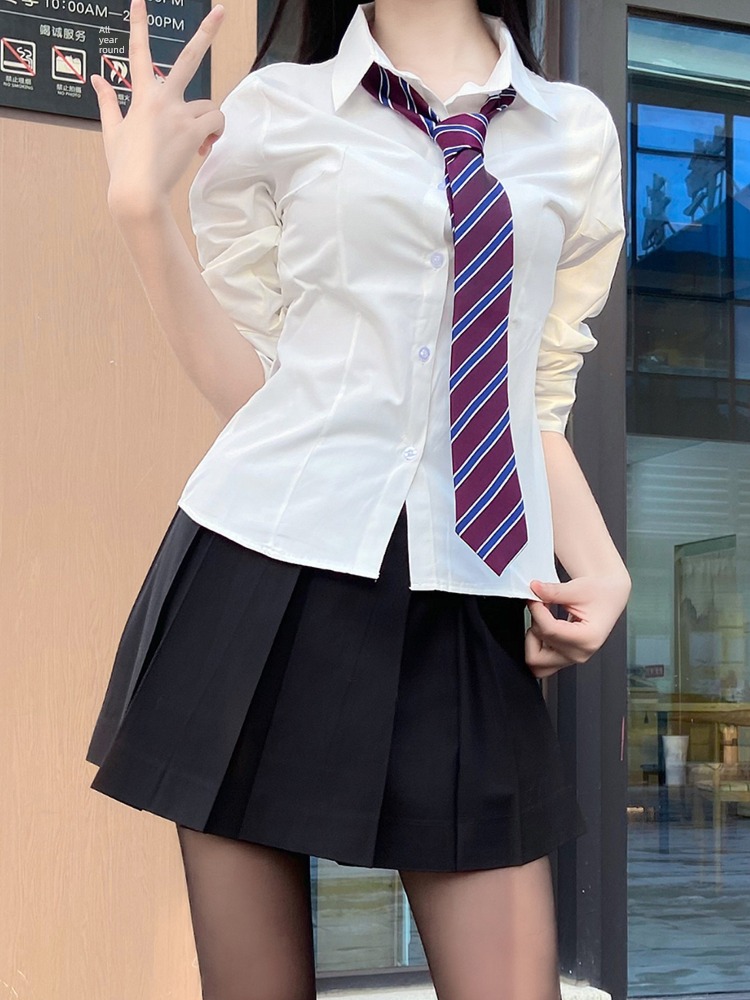 shirt Tight fitting Academic atmosphere Short sleeve jacket JK uniform
