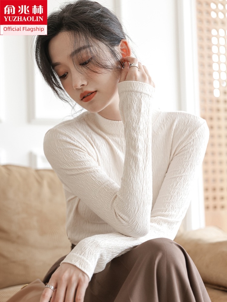 Half high collar Autumn and winter Minority Long sleeve T-shirt Undershirt