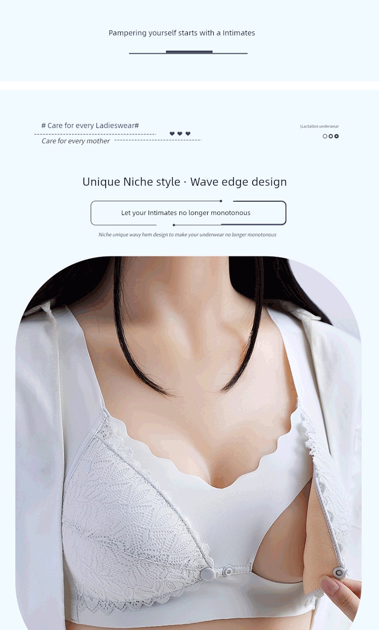 Vest Breastfeeding Intimates Push up and Anti-Sagging Breast Milk Period Maternity Bra Postpartum Feeding Front Buckle Thin Bra — 14